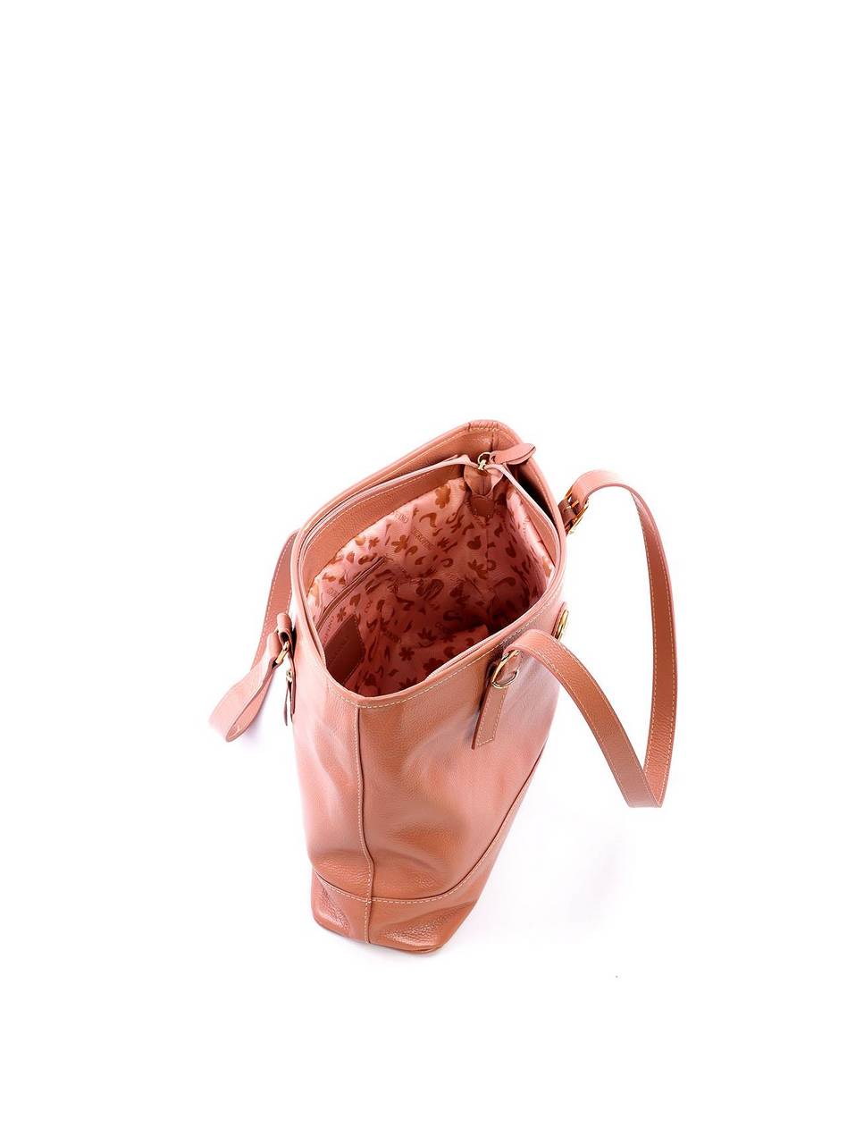 Bolsa Tote Tiracolo com Fivelas e Detalhe Dourado - Nude BSI-6072 - NU