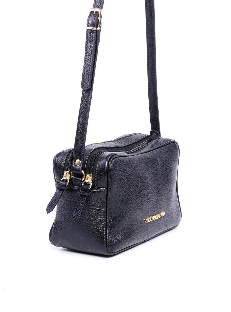 Bolsa Transversal com Duas Divisórias e Bolso Traseiro Preta BSI-6003 - PR