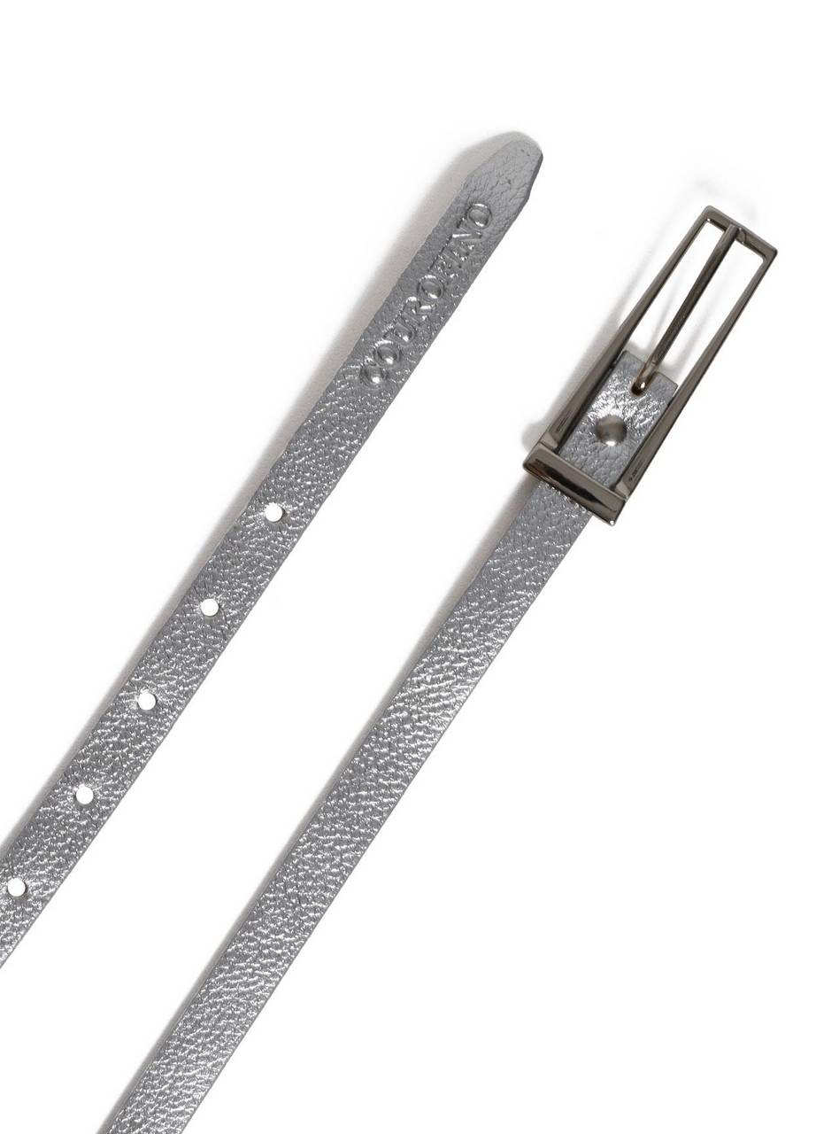 Cinto Feminino Casual com Fivela Retangular - Prata CTI-974 - PT