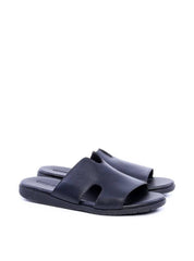 Sandália Masculina de Rosto Largo com Recortes - Preta SDI-11702 - PR