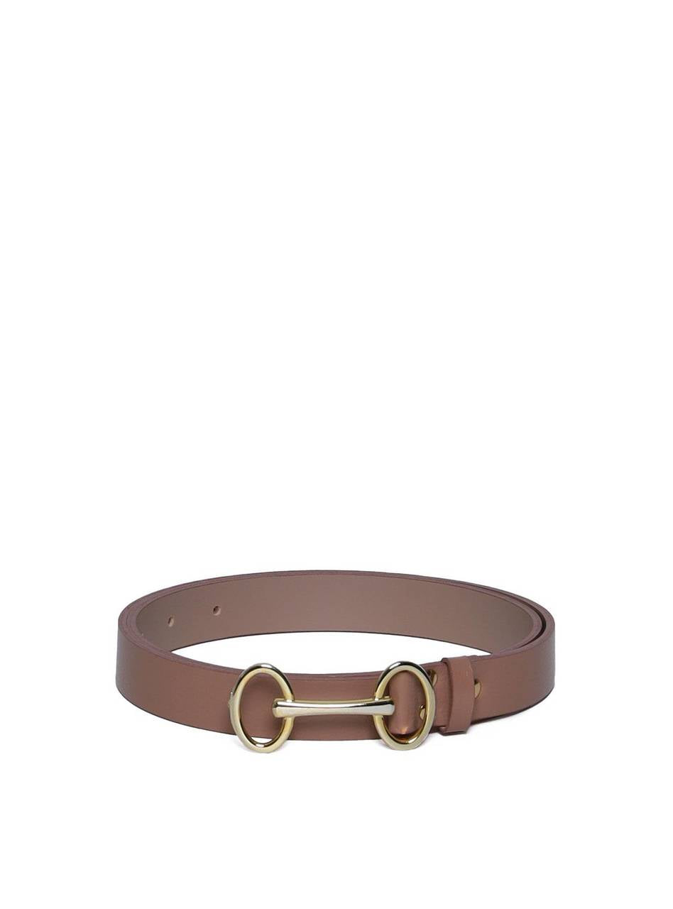 Cinto Feminino em Couro com Fivela Bridão - Nude CTI-973 - NU
