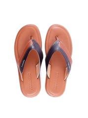 Chinelão Masculino de Dedo em Couro com Placa - Castor SDI-11769 - CS