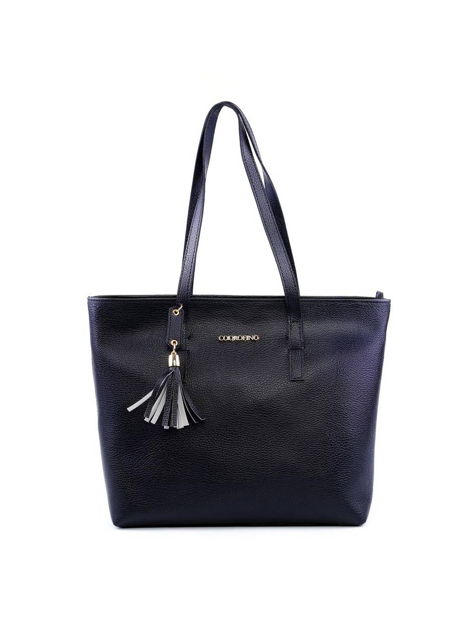 Bolsa Shopper Grande com Barbicacho - Preta BSI-6045 - PR