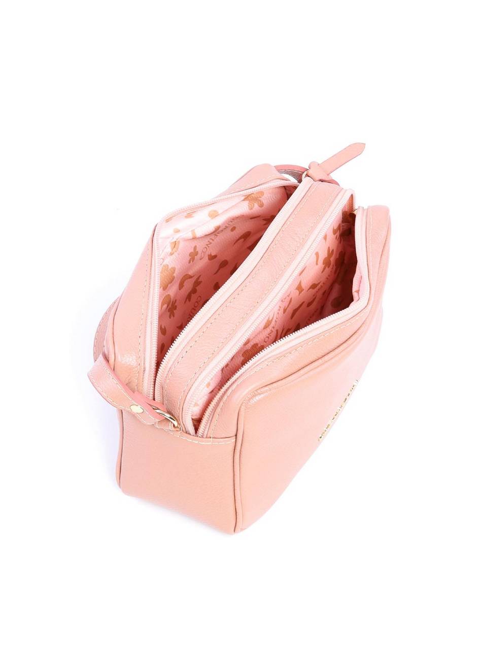 Bolsa Transversal com Duas Divisórias e Bolso Traseiro Nude BSI-6003 - NU