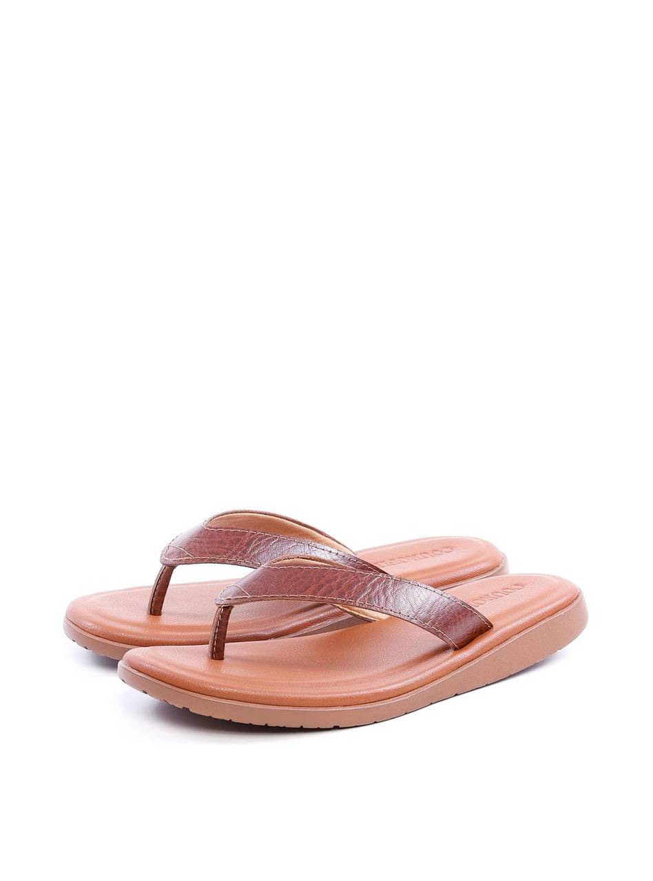 Chinelo Masculino de Dedo em Couro com Tiras Finas - Castor SDI-11770 - CS