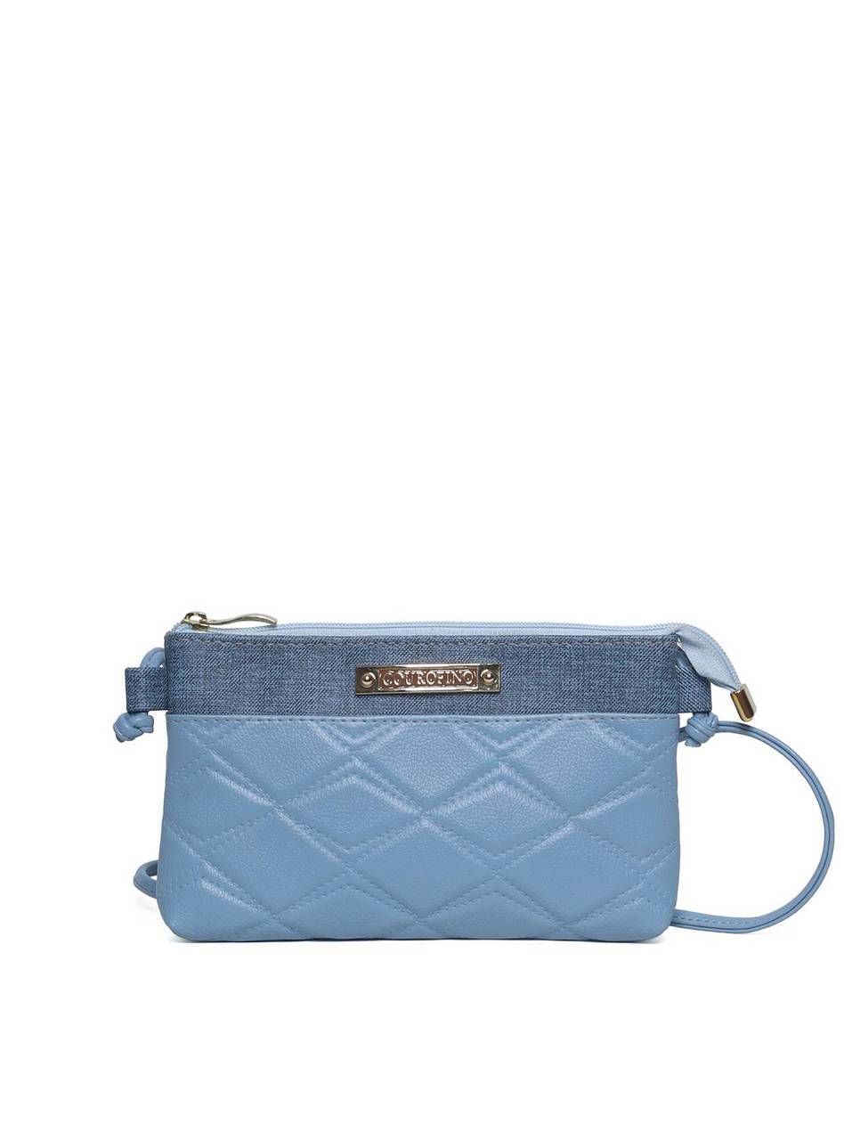 Bolsa Clutch Metalasse com Bolso Traseiro - Azul BSI-5552 - AZ