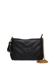 Bolsa Clutch Sintética Tiracolo com Detalhes em Costura - Preta BSI-5961 - PR