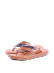 Chinelão Masculino de Dedo em Couro com Placa - Castor SDI-11769 - CS