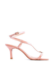 Sandália de Salto com Tiras e Detalhe de Coração - Nude SDI-11764 - NU