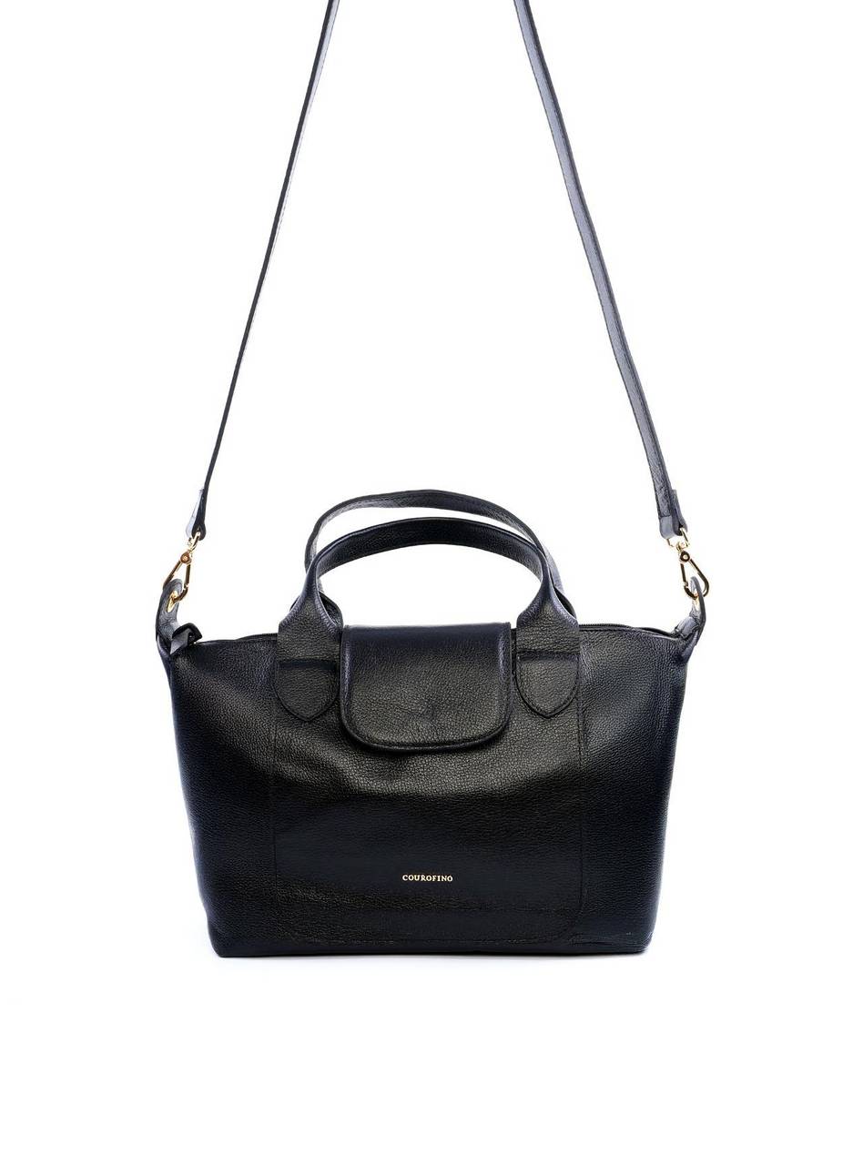 Bolsa Tote Transversal Alça Dupla com Fecho em Ímã - Preta BSI-6066 - PR