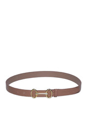 Cinto Feminino em Couro com Fivela Bridão - Nude CTI-973 - NU