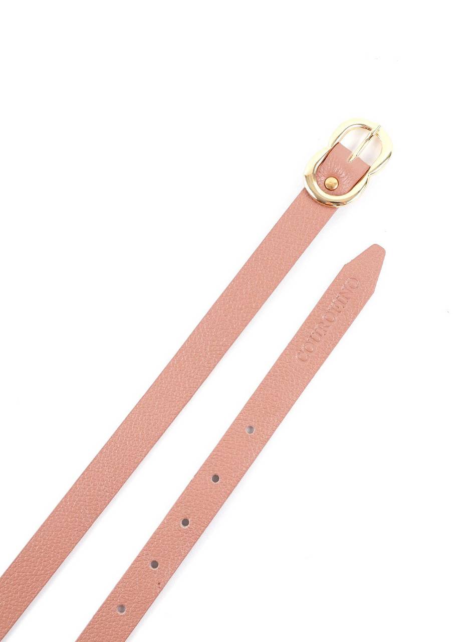 Cinto Feminino em Couro com Fivela Orgânica - Nude CTI-989 - NU