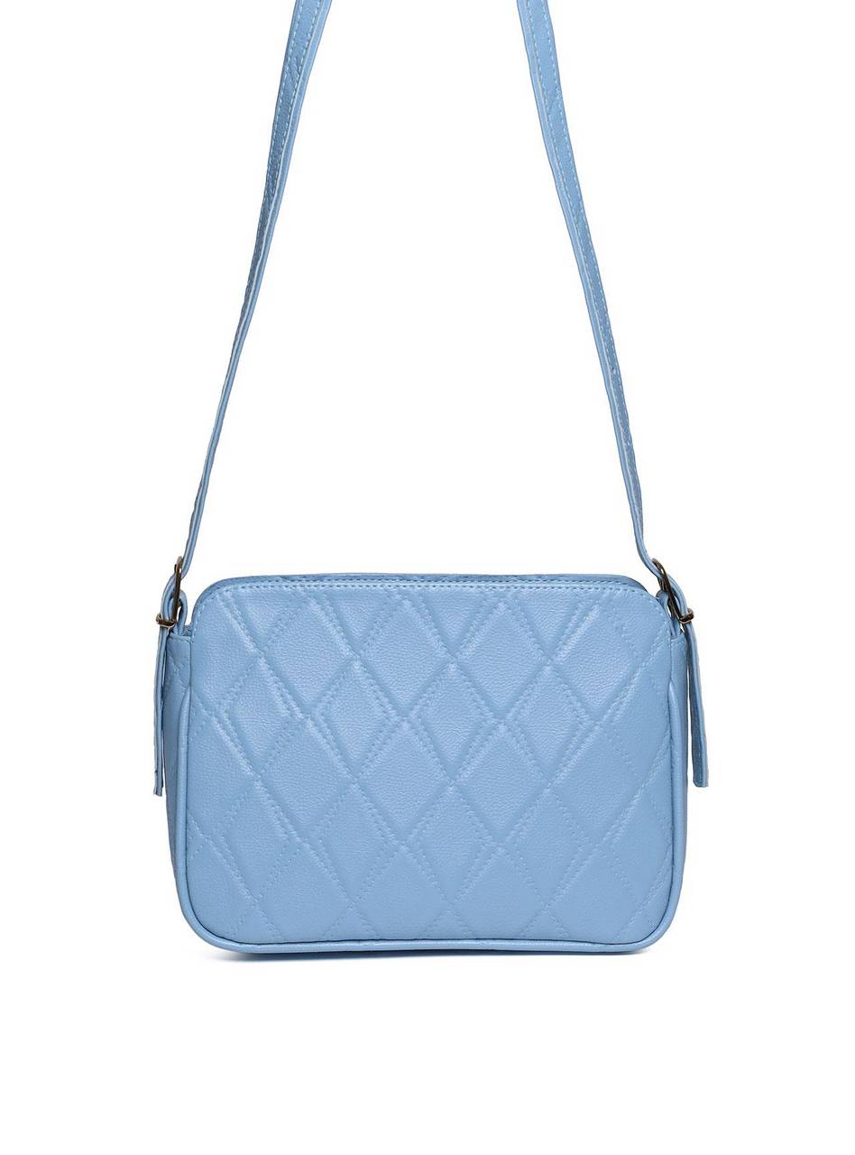 Bolsa Clutch Pequena Transversal Chaveiro Redondo Azul BSI-5723 - AZ