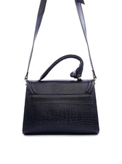 Bolsa Satchel Alça Dupla e Detalhes em Costura - Preta BSI-6076 - PR