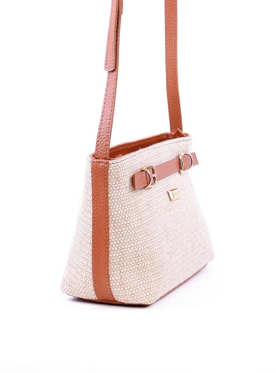 Bolsa Transversal Palha com Detalhes de Fivelas - Castor BSI-6026 - CS
