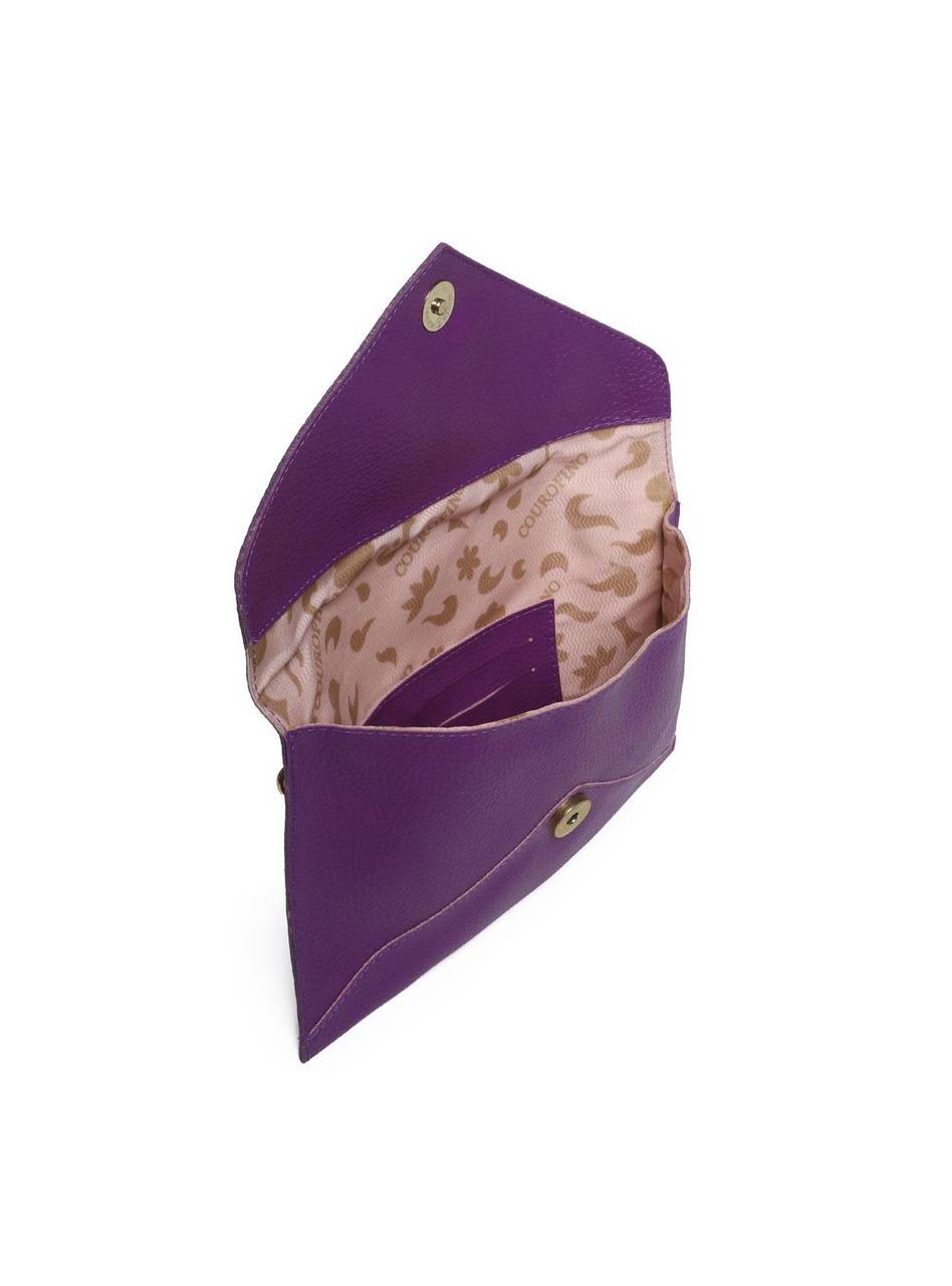 Bolsa Clutch Transversal com Alça de Corrente - Roxo BSI-5133 - RO