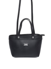 Bolsa Tote Pequena com Pinos e Alça de Mão - Preta BSI-5390 - PR