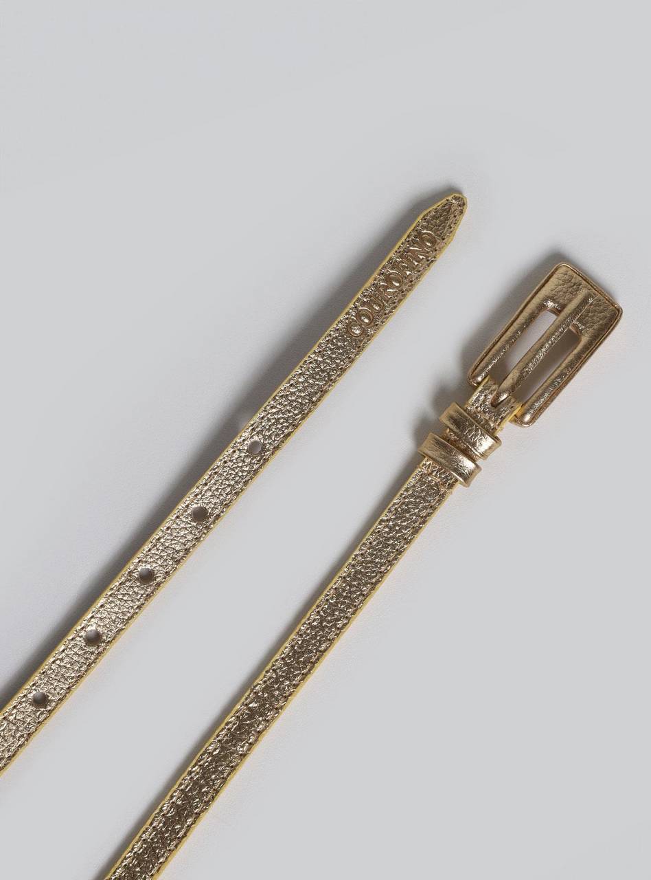 Cinto Feminino Casual Couro Fivela - Ouro CTI-966 - AU