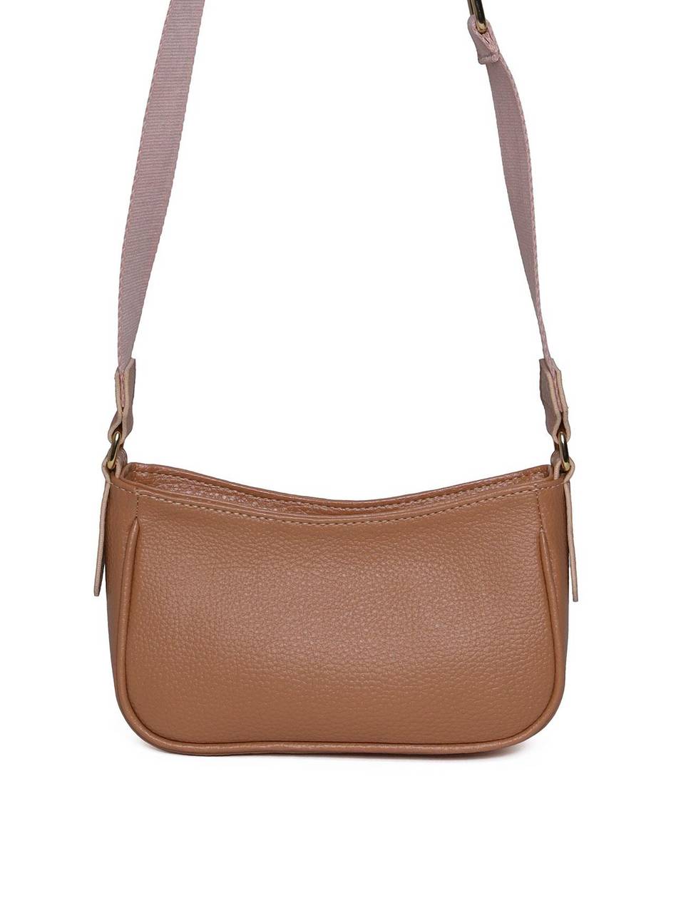 Bolsa Hobo Transversal com Bag Charm - Nude BSI-5977 - NU