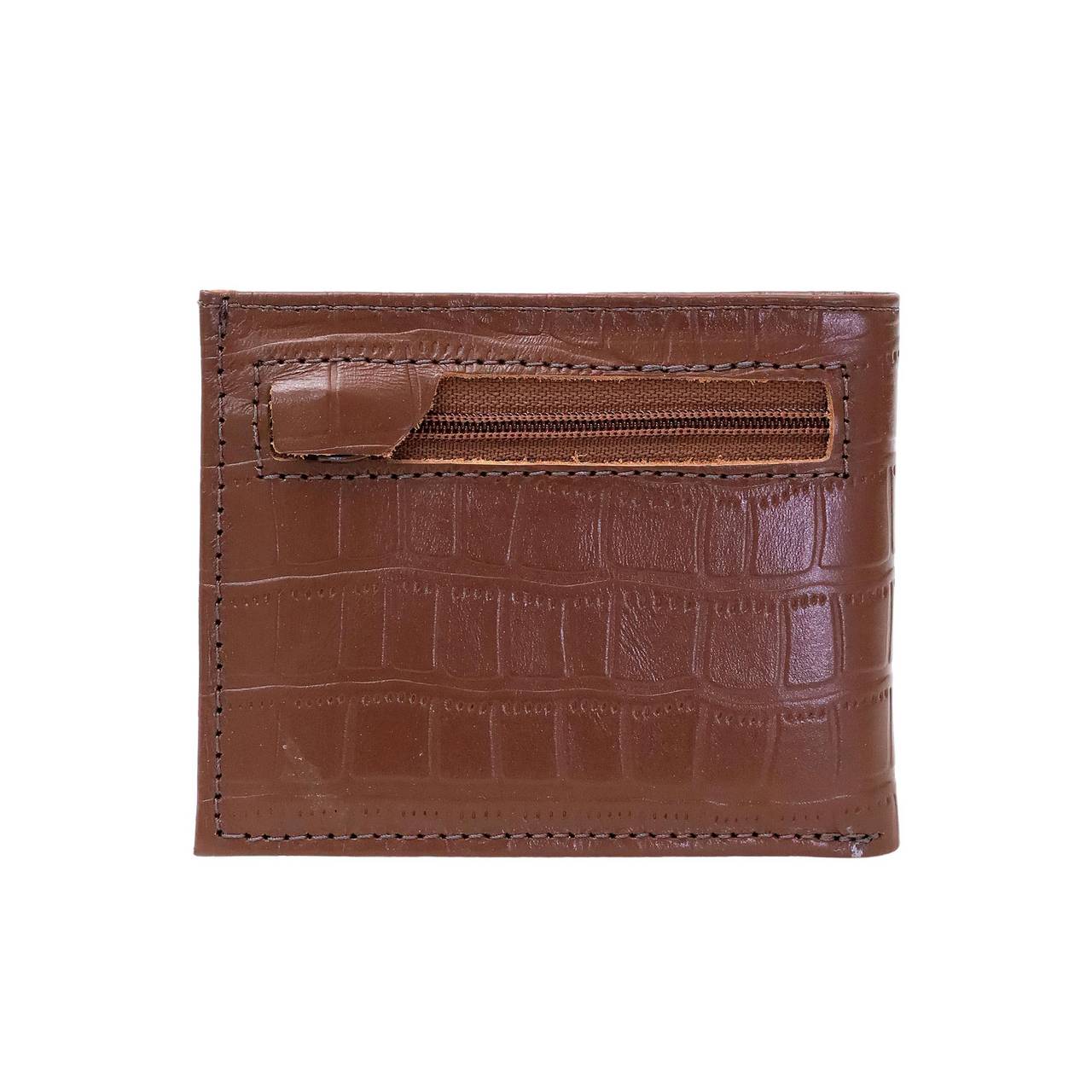 Carteira Masculina Poket Média Couro Lisa Castor CAI-858 - CS