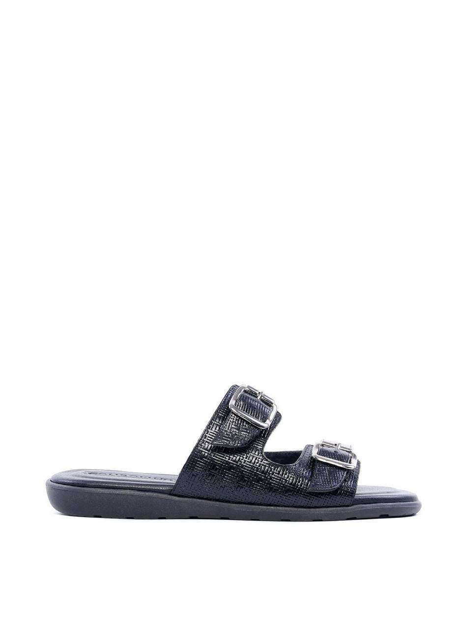 Chinelo Masculino Birken em Couro com Duas Fivelas - Preta SDI-11826 - PR
