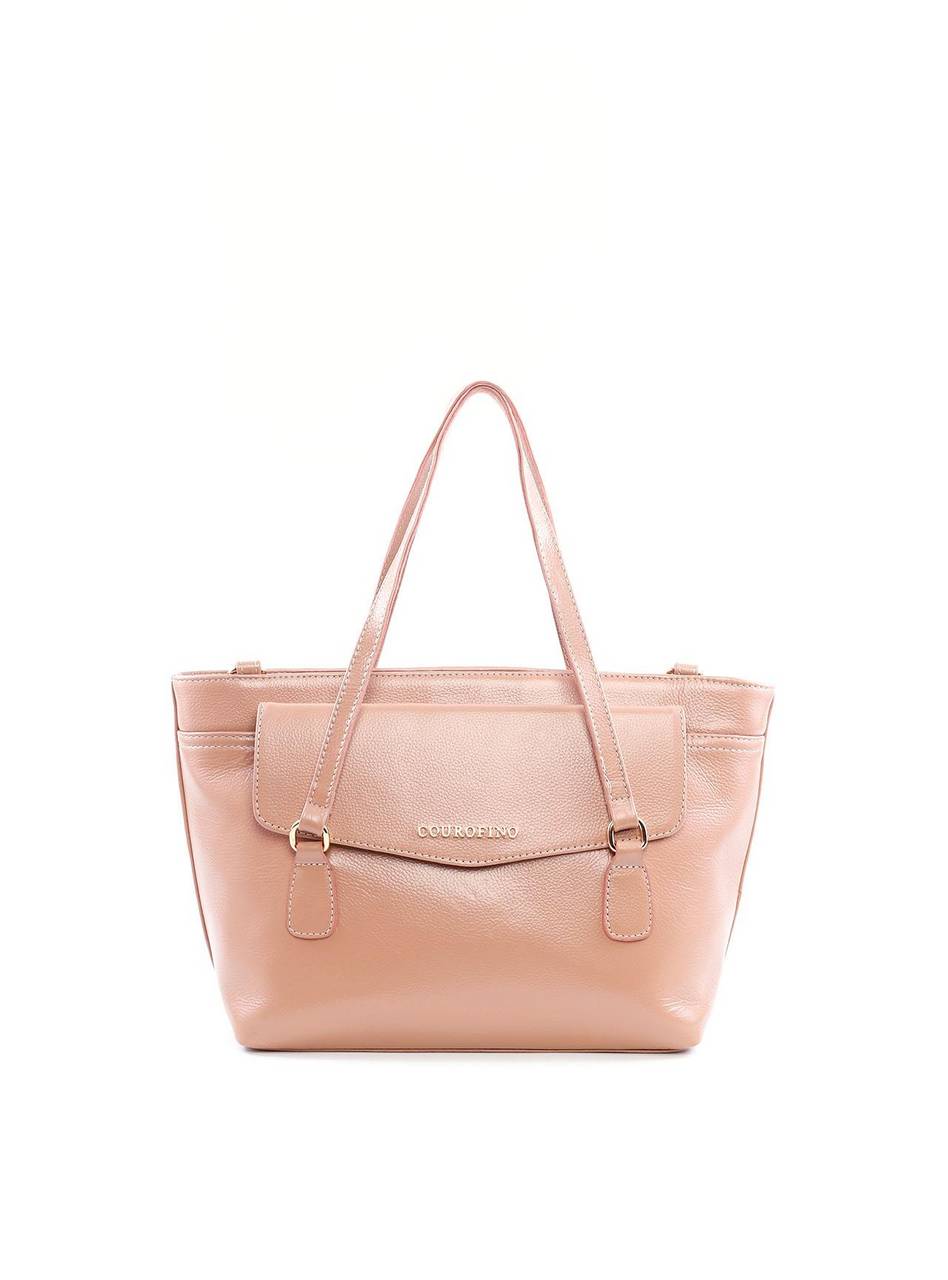 Bolsa Tote com Alça Dupla com Tampa de Ímã - Nude BSI-6099 - NU