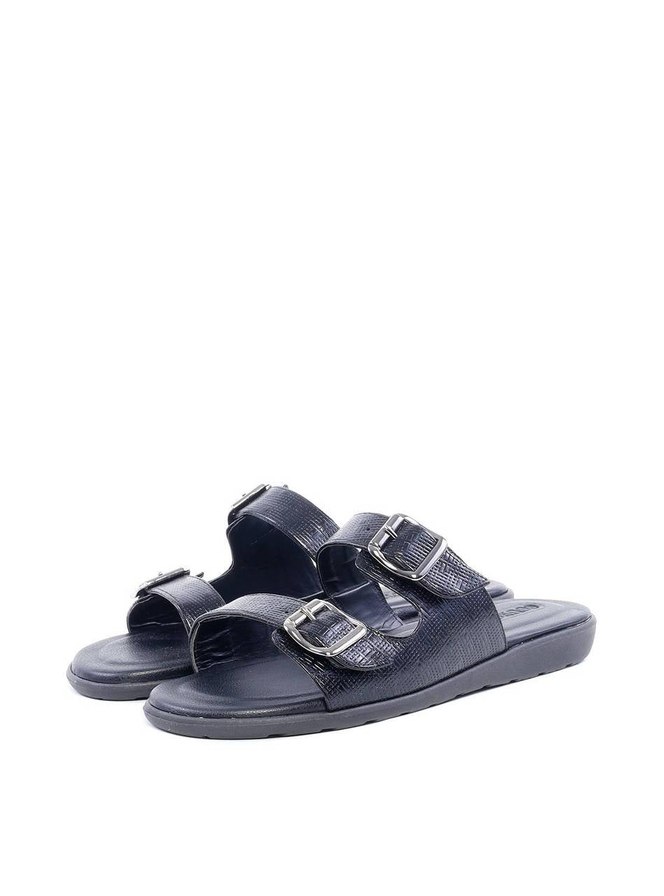 Chinelo Masculino Birken em Couro com Duas Fivelas - Preta SDI-11826 - PR