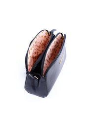 Bolsa Tote Transversal com Três Divisórias - Preta BSI-6067 - PR