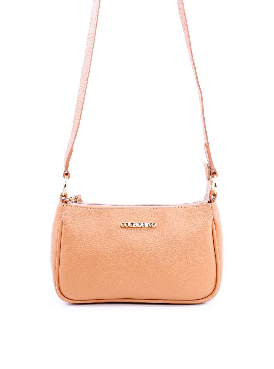 Bolsa Tote Transversal com Alça Dupla Retangular - Nude BSI-6039 - NU