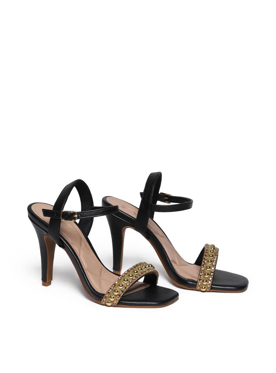 Sandália Feminina Salto Alto Fino - Preta SDI-11616 - PR