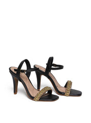 Sandália Feminina Salto Alto Fino - Preta SDI-11616 - PR