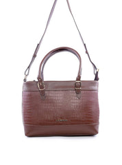 Bolsa Tote Transversal com Alça Dupla com Fivelas - Cacau BSI-6085 - CA