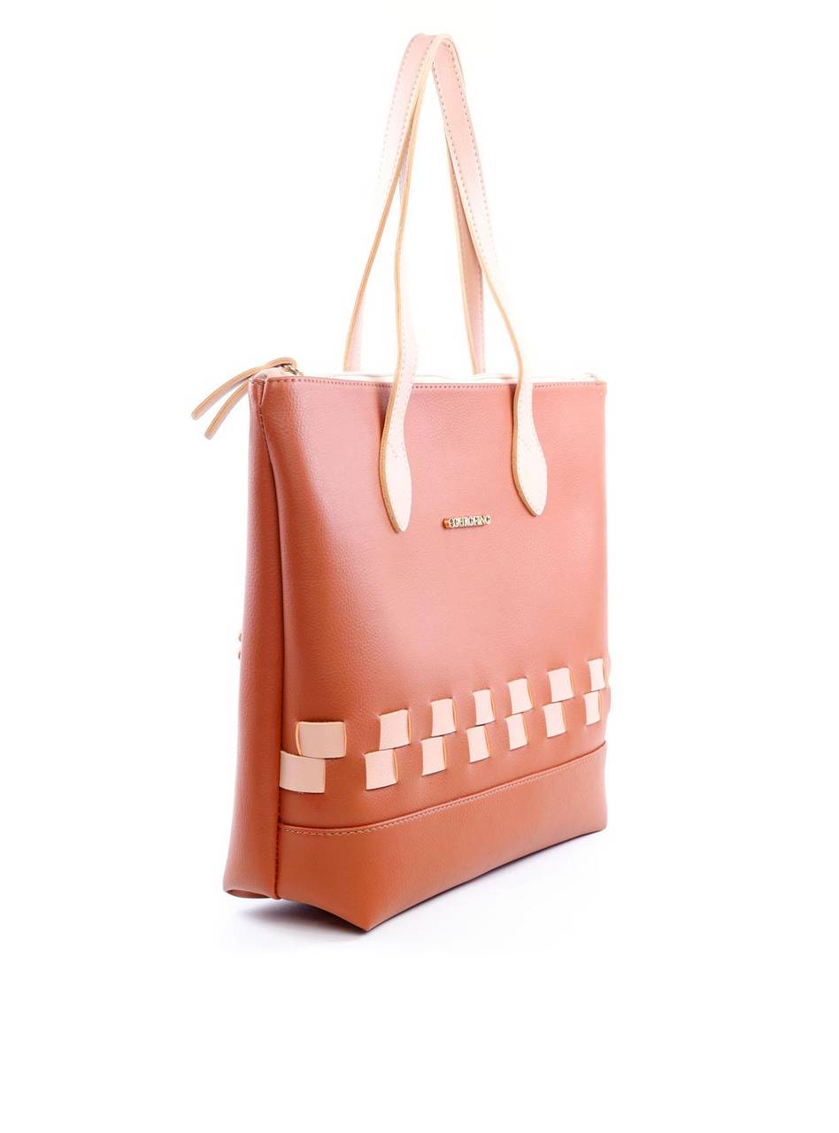 Bolsa Shopper Tiracolo com Tiras Entrelaçadas - Castor BSI-6070 - CS