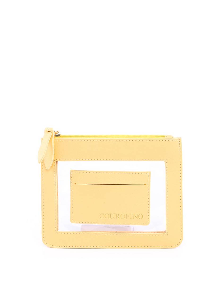 Necessaire CF Transparente com Porta Cartão - Amarela 1.1870000154 - AM