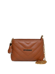 Bolsa Clutch Sintética Tiracolo com Detalhes em Costura - Castor BSI-5961 - CS