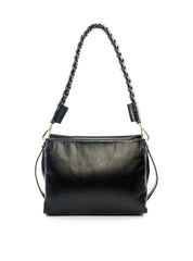 Bolsa Tote com Alça Trançada de Mão - Preta BSI-6078 - PR