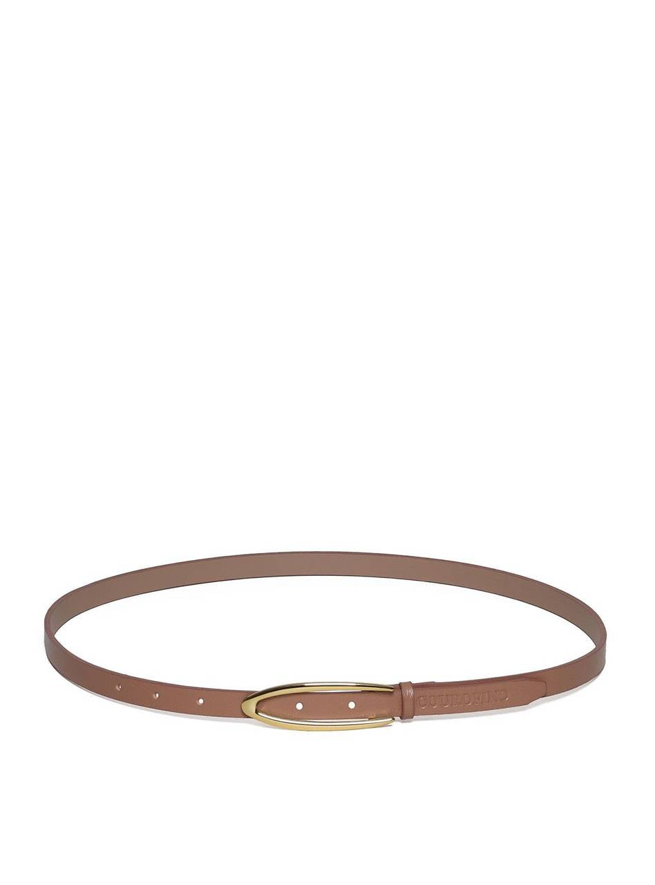 Cinto Feminino em Couro com Fivela Orgânica - Nude CTI-971 - NU