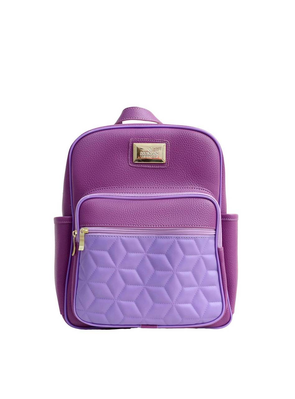 Mochila Media Bolso Duplo Frontal Roxa MEI-399 - RO