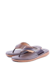 Chinelão Masculino de Dedo em Couro com Placa - Cacau SDI-11769 - CA