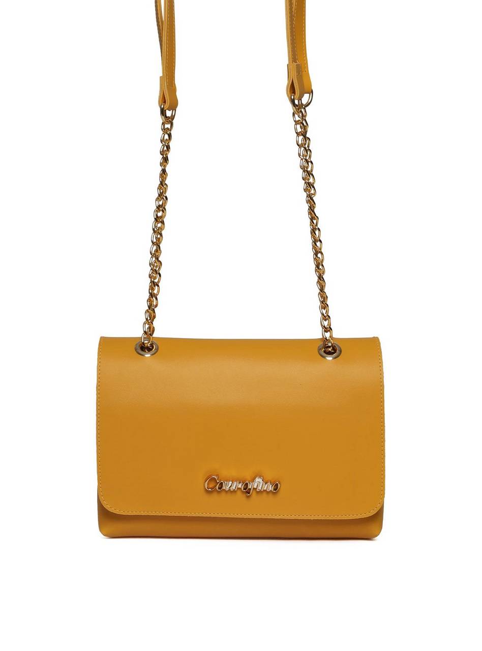 Bolsa Feminina Clutch Pequena Transversal - Mostarda BSI-5462 - MT