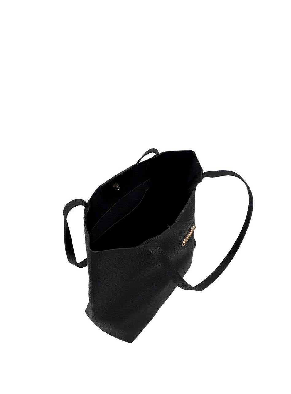 Bolsa Shopper Média Tiracolo Frente Lisa Preta BSI-5139 - PR