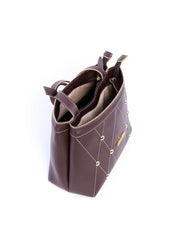 Bolsa Tote Transversal com Detalhes de Costura e Enfeites BSI-6006 - CA