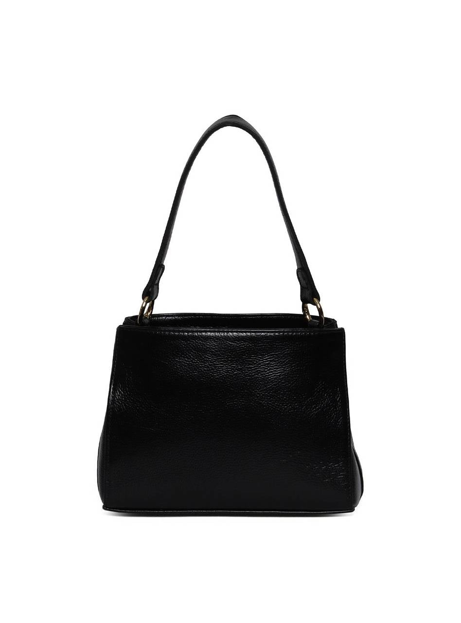 Bolsa Tote Detalhe de Cinto com Fecho Giratório - Preta BSI-5992 - PR