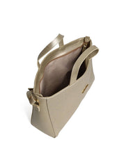 Bolsa Tote Tiracolo com Detalhe Frontal de Costuras - Ouro BSI-5993 - AU