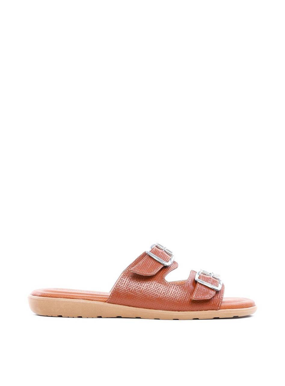 Chinelo Masculino Birken em Couro com Duas Fivelas - Castor SDI-11826 - CS