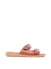 Chinelo Masculino Birken em Couro com Duas Fivelas - Castor SDI-11826 - CS