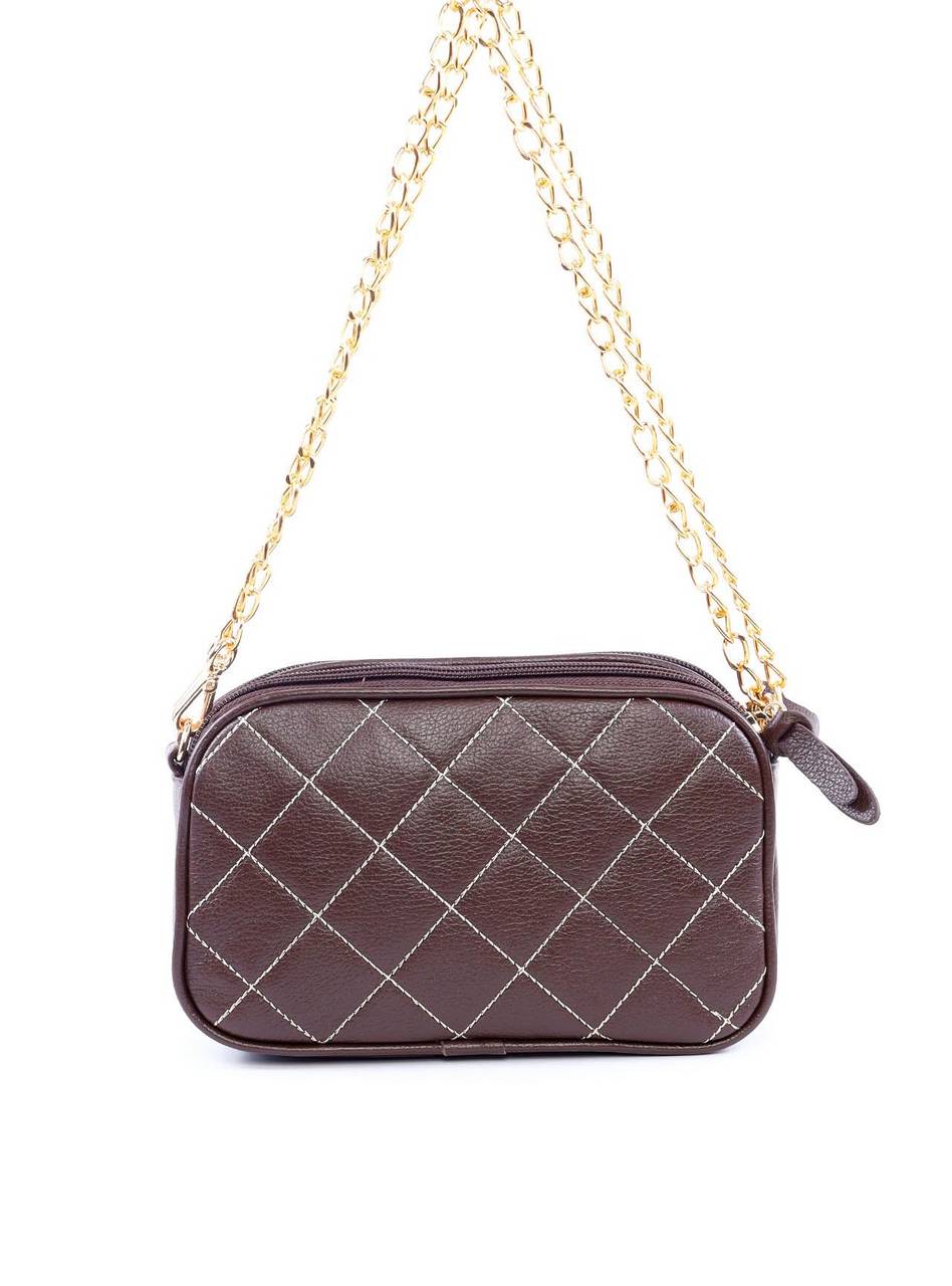 Bolsa Cluthc Tranversal em Metalasse - Cacau BSI-6118 - CA