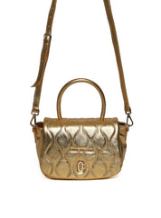 Bolsa Satchel Pequena Couro Alça Dupla - Ouro BSI-5978 - AU