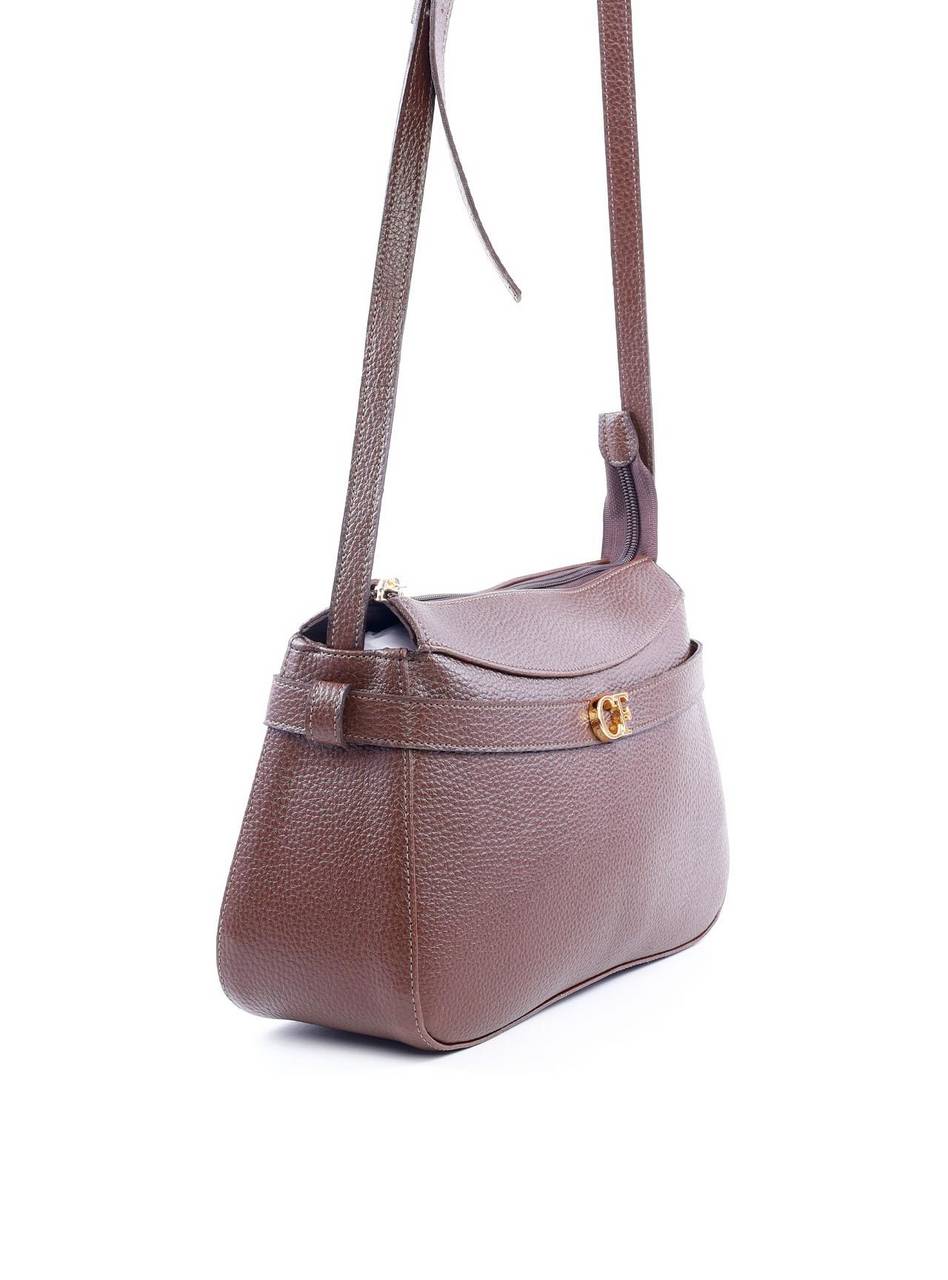 Bolsa Tote Transversal com Detalhe de Passante - Cacau BSI-6079 - CA