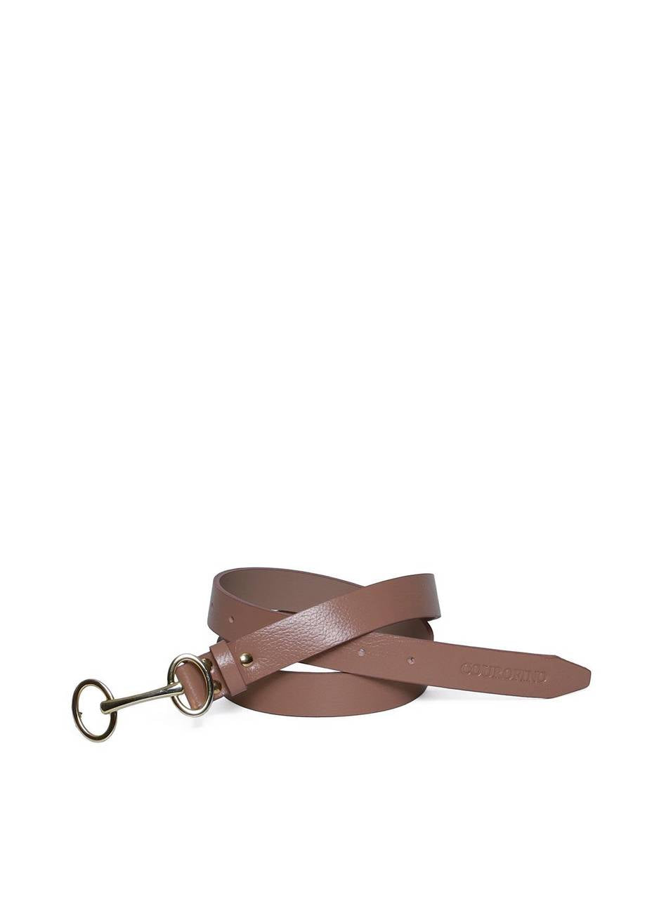 Cinto Feminino em Couro com Fivela Bridão - Nude CTI-973 - NU